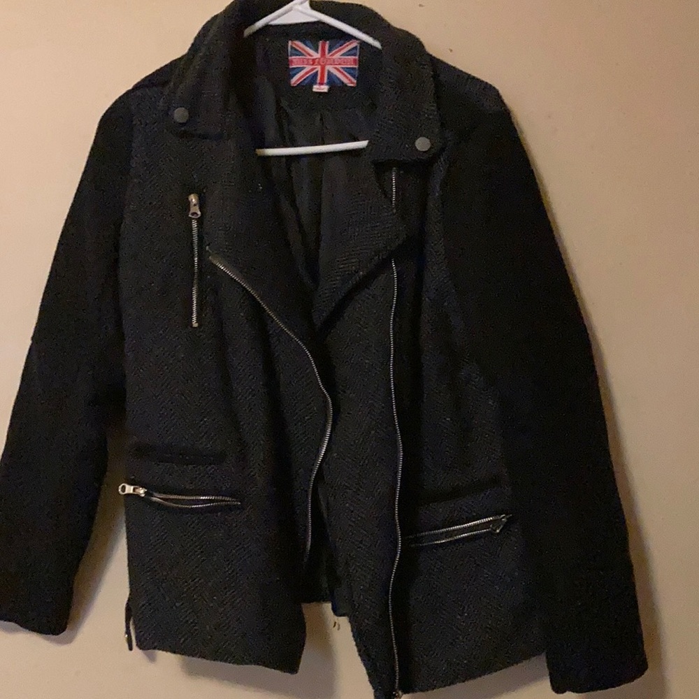 Miss London wool blend jacket coat size L large